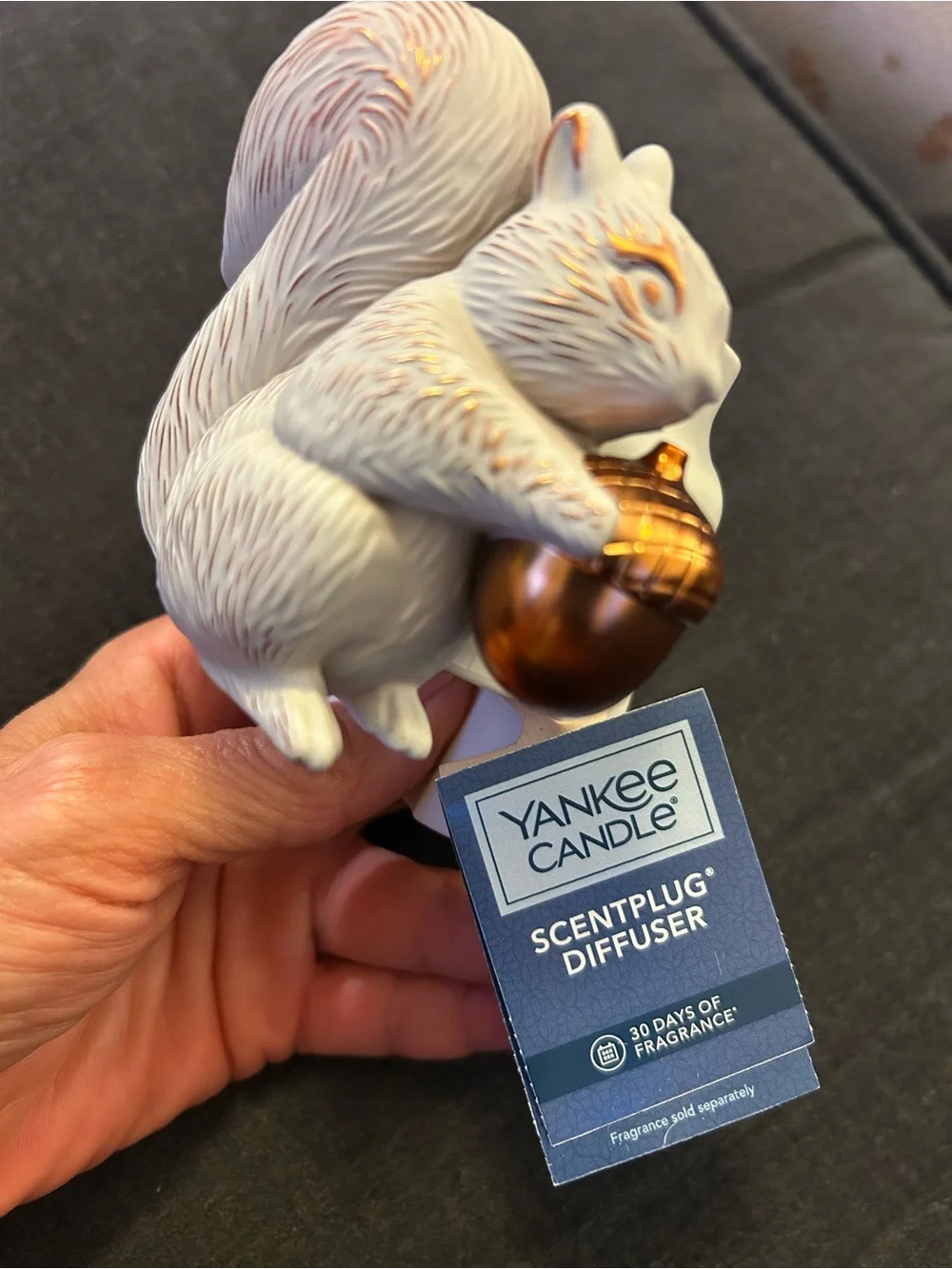 Yankee Candle White Squirrel ScentPlug with Bronze Accent